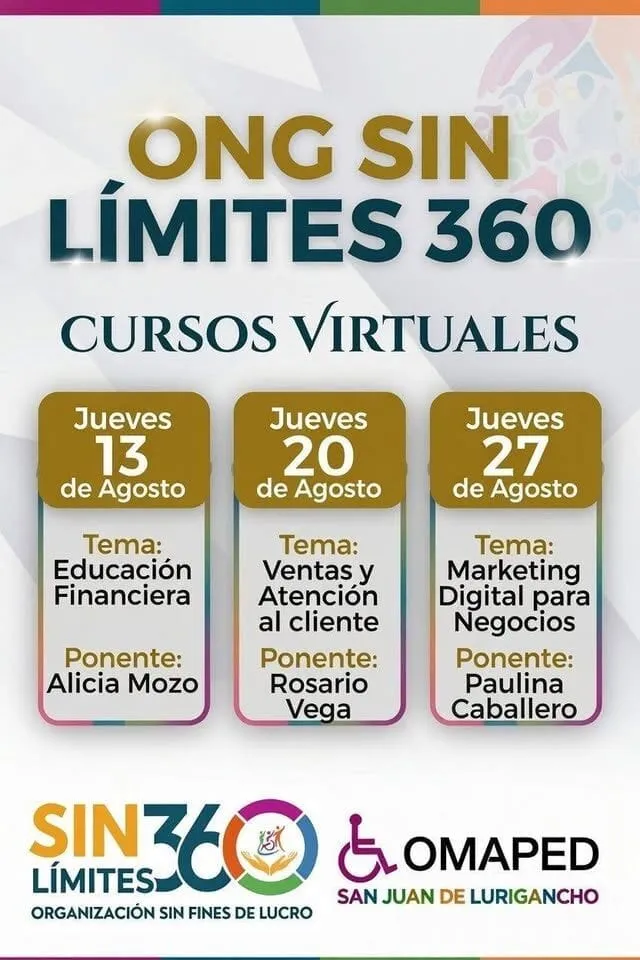 Ciclo de cursos virtuales gratuitos con OMAPED San Juan de Lurigancho